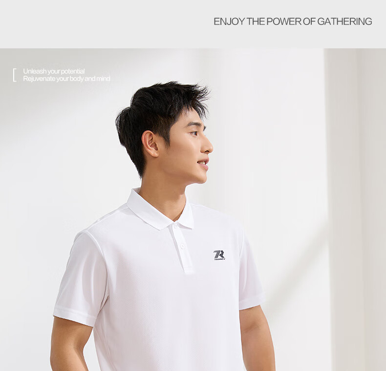 361° Men's Short Sleeve T-Shirt Spring Summer Sports Quick-Dry Running Fitness Polo Shirt 652624109H-5 13