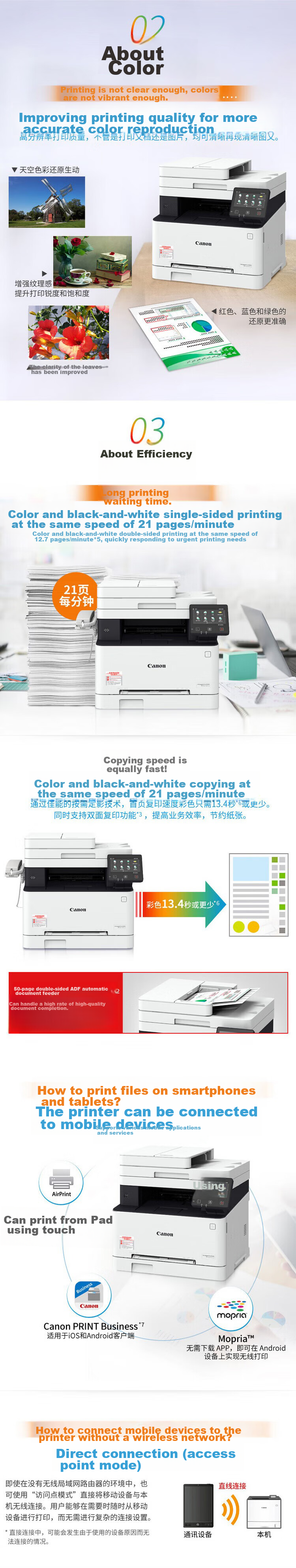 Canon IC MF645Cx, A4 Size Wireless Color Laser Multifunction Copier (Print/copy/scan/fax/Auto Duplex Smart Home) 3