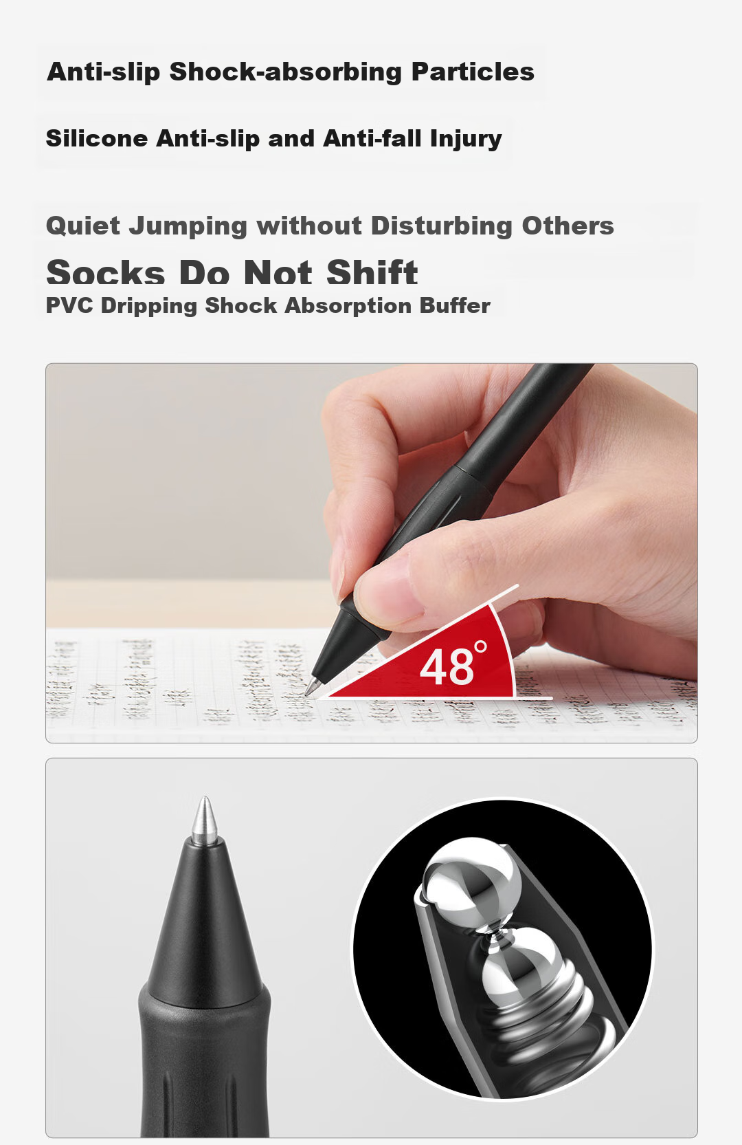 KACO CWIA Certified Exam Pen 0.5mm Black Gel Pen Smooth Quick-Dry Retractable Student Writing Pen Carbon Ballpoint Pen 5-Pack 11