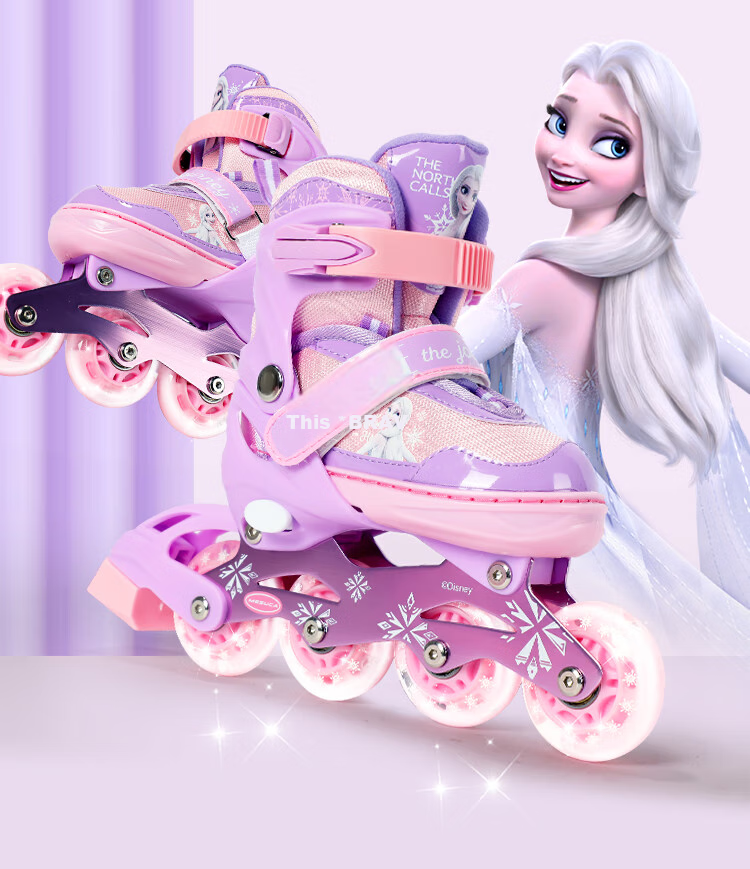 Disney Ice Skates for Children, Adjustable Professional Roller Skates for Boys And Girls Beginners, Birthday Gift 6