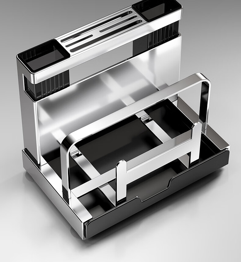 Meichu Kitchen Story 304 Stainless Steel Kitchen Storage Rack Knife Holder Knife Storage Rack Vegetable Knife Rack Knife and Spatula Storage Rack Chopsticks Holder Cutting Board Rack 14