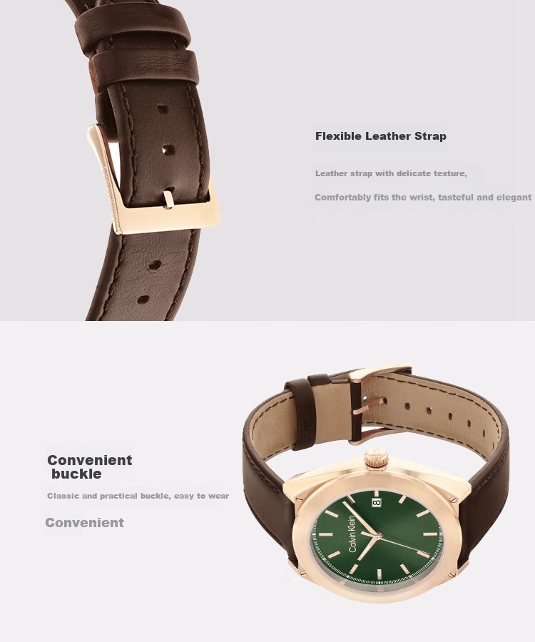 Calvin Klein CK Watch, Modern Era Style, Vintage Leather Strap, Men's Wristwatch, Birthday And New Year Gift for Men, 25200200 2