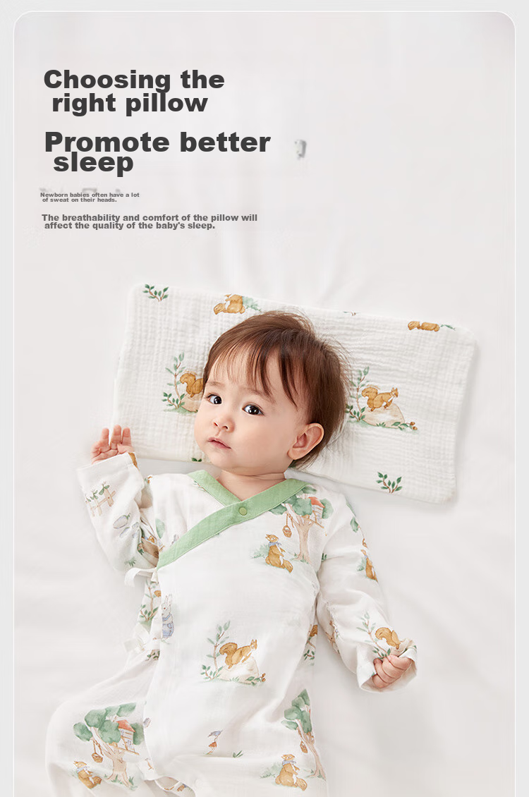 PurCotton Kids Pillow Baby Class A Antibacterial Neck Protection Biobased Soft Safe Baby Pillow 2