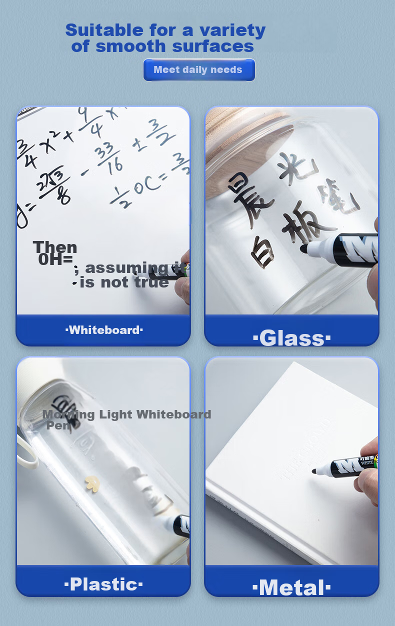 M&G Stationery Erasable Whiteboard Markers Easy to Erase D10 Value Edition Single-Tip Office Meeting Pen Refillable Black 10 Pcs/box AWMY2201 9