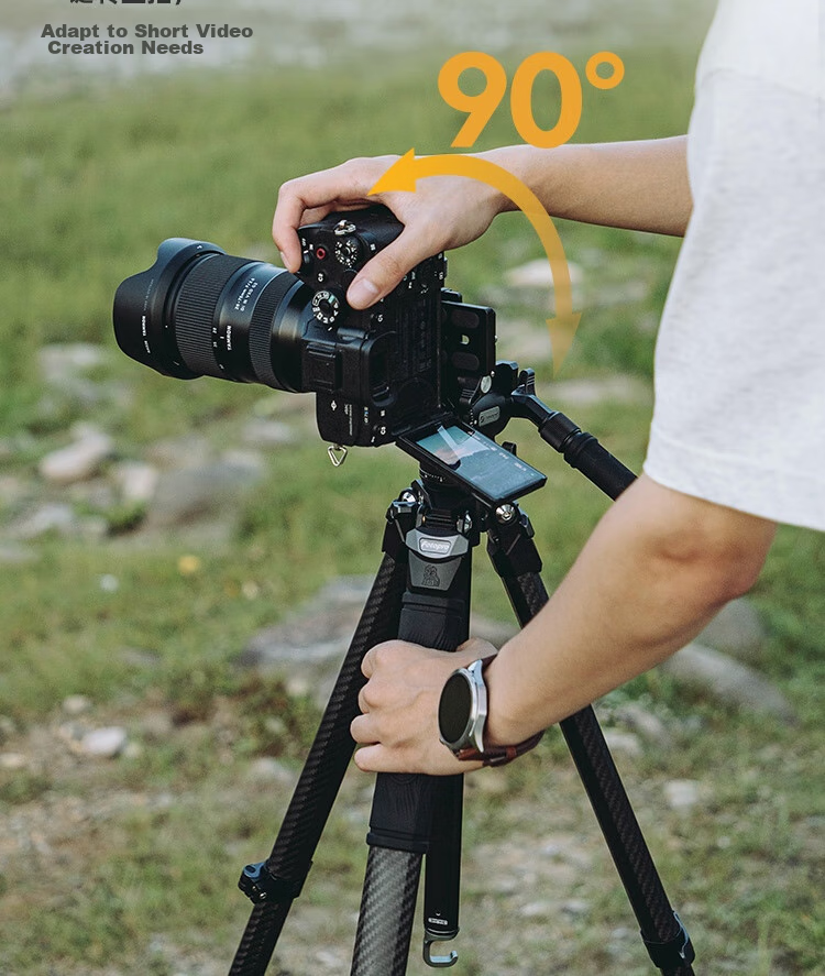 Fotopro Origin (20th Anniversary Edition), Lightweight Travel Photography Pure Carbon Fiber Irregular Design Panoramic Ball Head, Digital Camera Mirrorless Photography Tripod 17