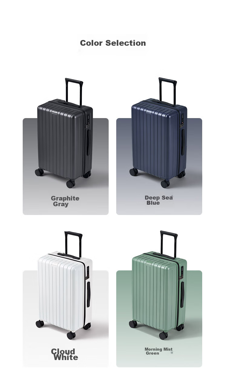 JD Original German PC Large Capacity Suitcase for Men And Women, Carry-On Luggage, Travel Case, Cloud White, 20 Inches 16