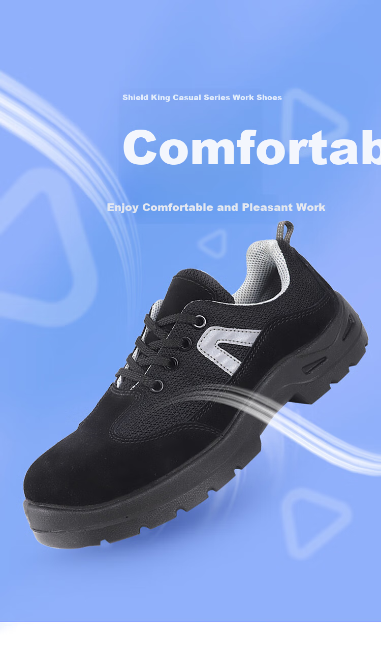 DUNWANG Safety Shoes for Men And Women, Anti-Smashing Insulated Electrician Shoes, Soft Cowhide Leather Lightweight Athletic Work Shoes 2731-D Size 42 1