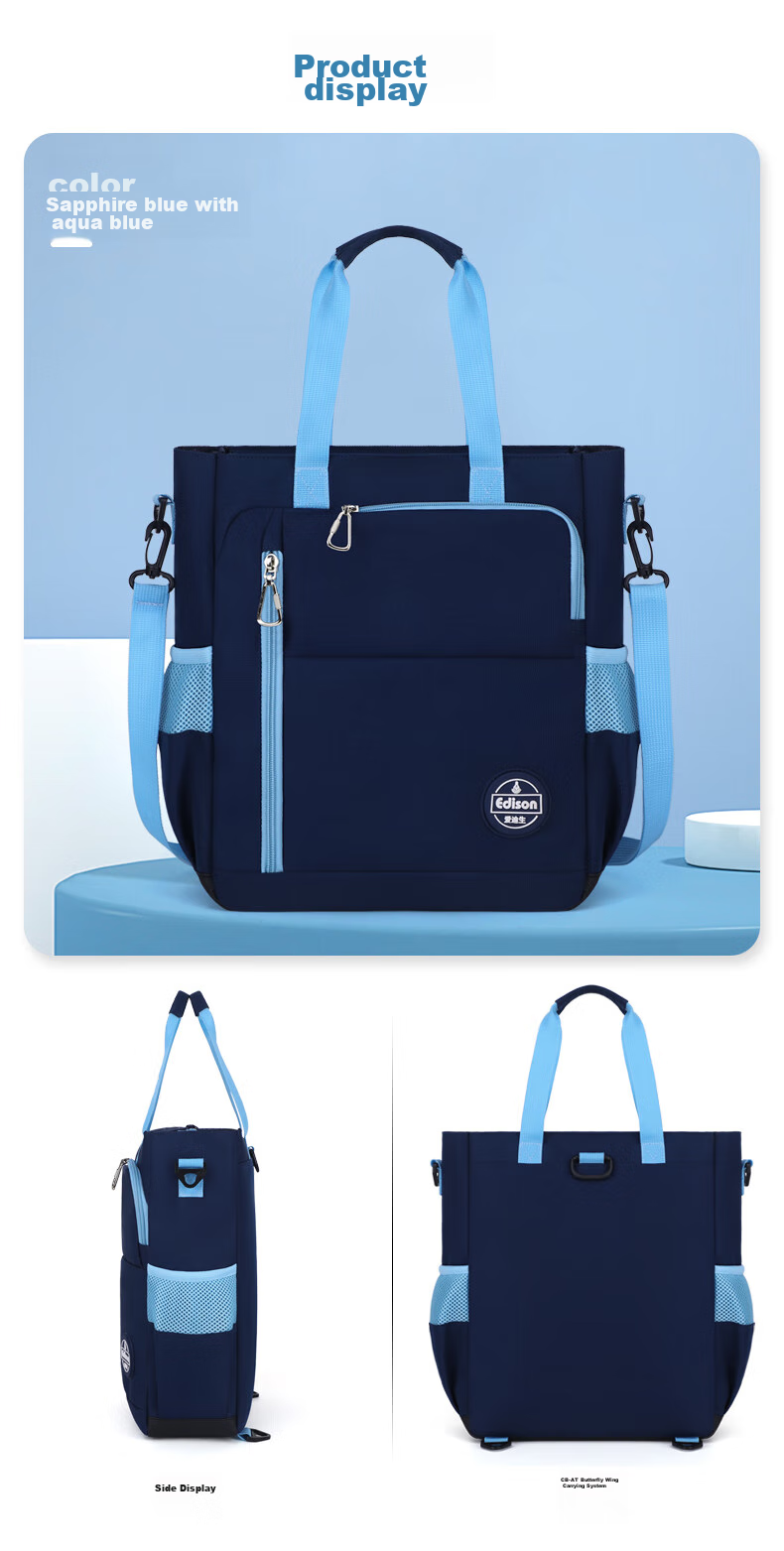 Edison Handheld Tutoring Bag for Female Primary And Secondary School Students, Shoulder Crossbody Bag, After-School Tutoring Bag, Water-Resistant Art Bag BX03-2 10