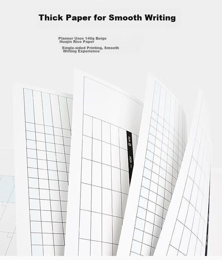 Fizz Calendar Notebook Creative Multifunctional Model Self-Fill Business Office Desk Calendar with Notes, Wall Clock Desktop Ornament for Office, Exam Preparation And Planning FZ335013 9