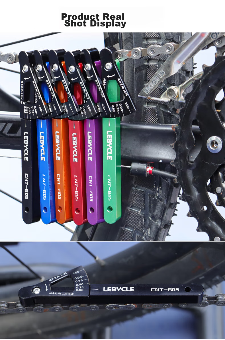 LEBYCLE Mountain And Road Bicycle Chain Measuring Ruler, Wear Indicator, Chain Stretcher, Testing Gauge Tool 6
