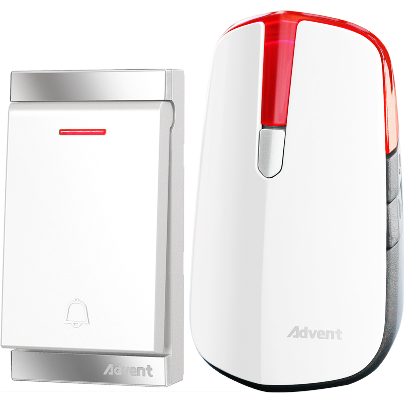 Advent Doorbell, No Battery Required, Self-Powered Wireless Doorbell, Waterproof Home Call Button P2-710R