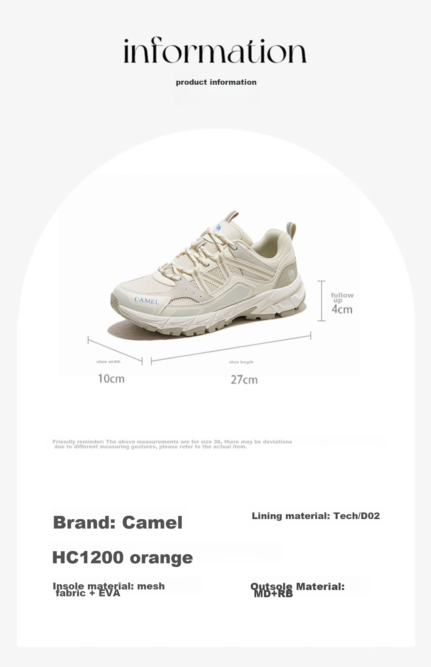 CAMEL Hiking Shoes, Water-Resistant, Lightweight Outdoor Sports Shoes, Couple Style, Professional Trekking Shoes, F23A097029 1