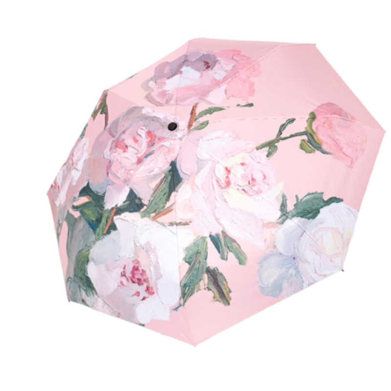 Fanyejia Ultra-Light Portable Sun Umbrella, Compact for Both Sun And Rain, Six-Fold Colorful Rubber Sunshade, UV Protection And Rain Umbrella