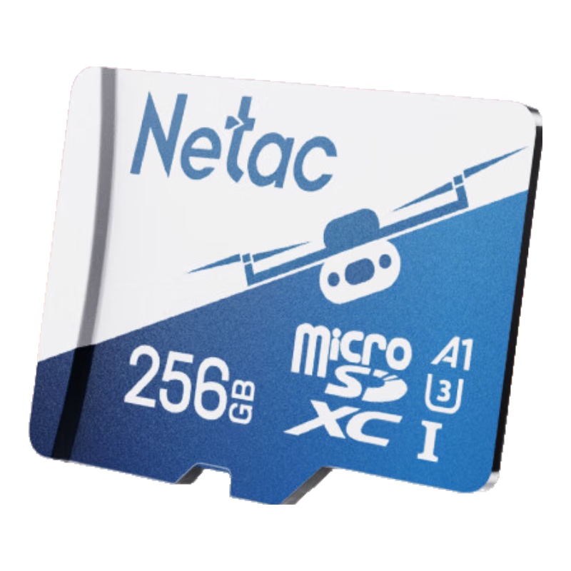 Netac , 256GB TF (MicroSD), DJI Drone-Specific Storage Card, U3 A1 V30, 4K Gopro Action Camera, Universal for Surveillance Cameras