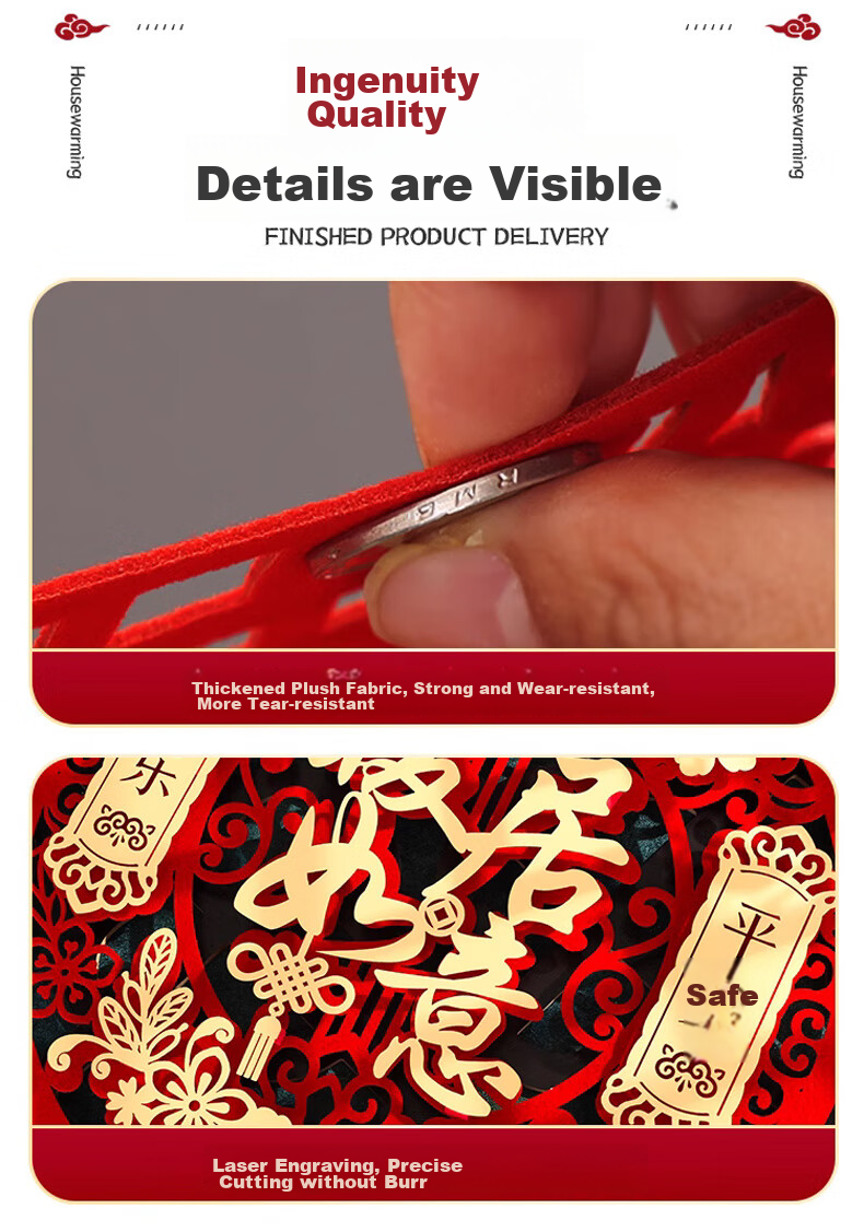 Jiashigao, Housewarming Couplets, Magnetic New Home Decoration, New House Moving In Door Stickers, Housewarming Celebration Decorations 8