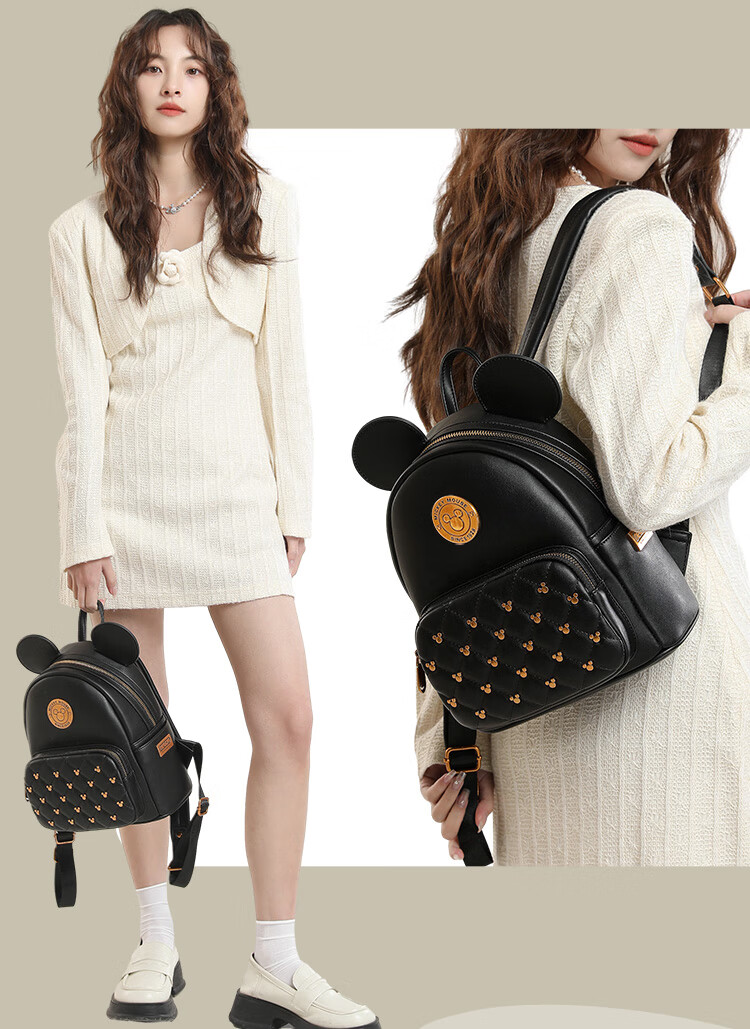Disney Mickey Mouse Backpack for Women, Luxury Handbag, Gift Box Birthday Present Backpack 24