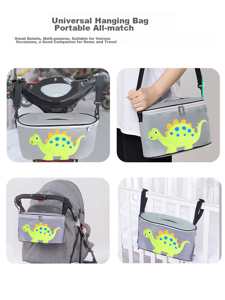 9I9 Baby Stroller Organizer Bag, Diaper Storage Bag, Large Capacity, Carrying Pouch for Infant Car Seats, Handheld Bag A31 5
