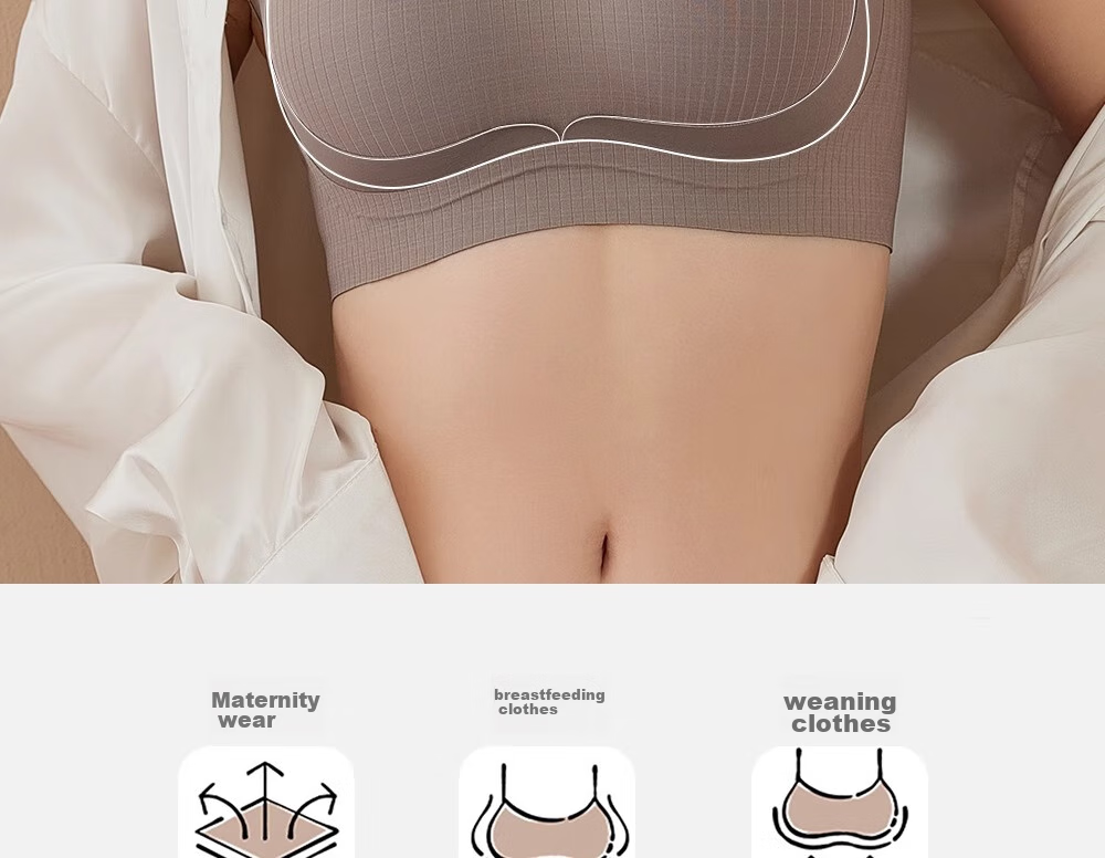 FENYE Maternity Nursing Bra, Comfortable Postpartum Breastfeeding Brassiere, Push-Up And Anti-Sagging Bra for Pregnant Women, 3XL 7