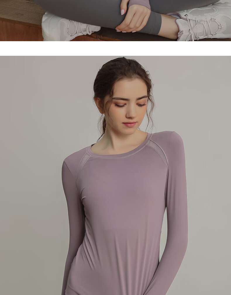XUEXIMAN Yoga Wear for Women, Quick-Dry Sports Top, Slimming Long-Sleeve T-Shirt, Fitness Clothing, Running Professional Workout Wear, Autumn And Winter 13