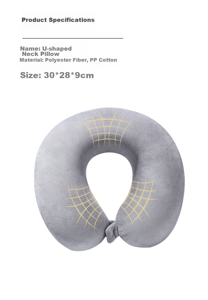 Best Coac U-Shaped Neck Pillow, Car Nap Pillow, Hugging Pillow, Airplane Travel Pillow, Office Headrest, Foldable for Multiple Uses, Light Gray 8