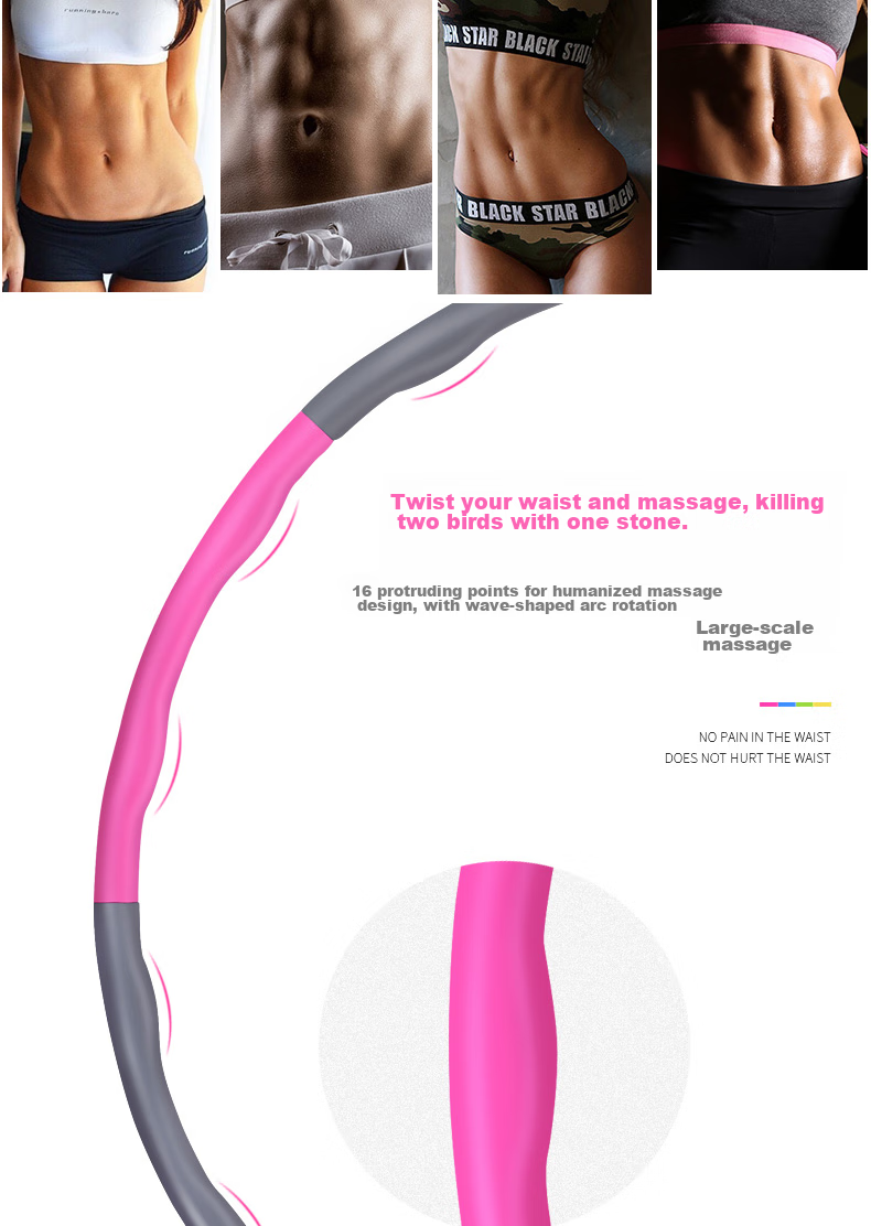 Duweike Hula Hoop, Detachable, Adjustable Waist, for Children And Adults, Shaping Fitness, Ocean Blue 2