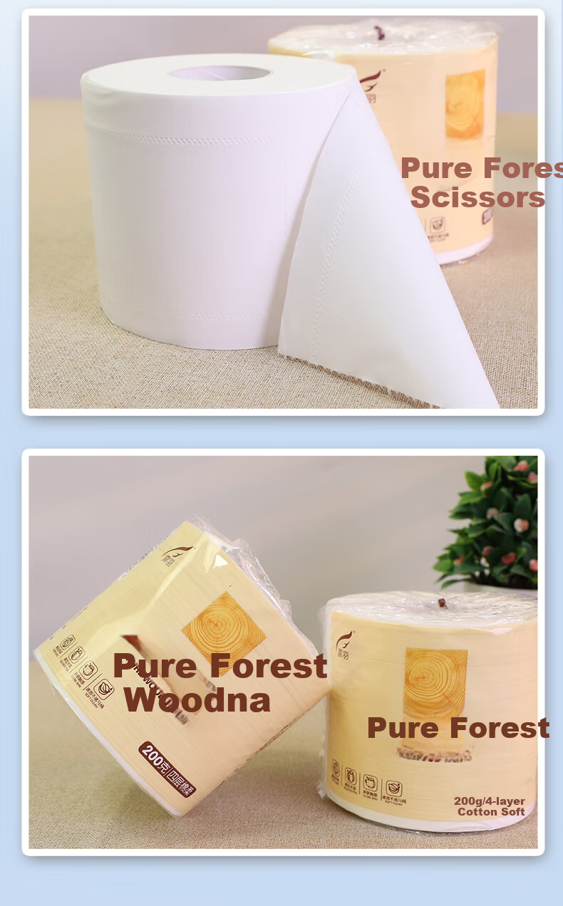 Feiyu Core Roll Toilet Paper, 4-Ply, 200g*27 Rolls, Household Tissue Paper, Toilet Roll Paper, Tissue Paper, Hand Towels, Whole Box F4073 7