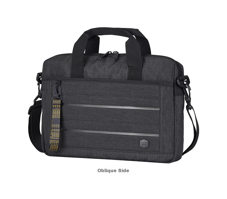 CAT Crossbody Bag, Lightweight Laptop Bag, 14-Inch Men's Business Briefcase, Multi-Pocket Handheld Shoulder Bag, Hanging Black 84349 11