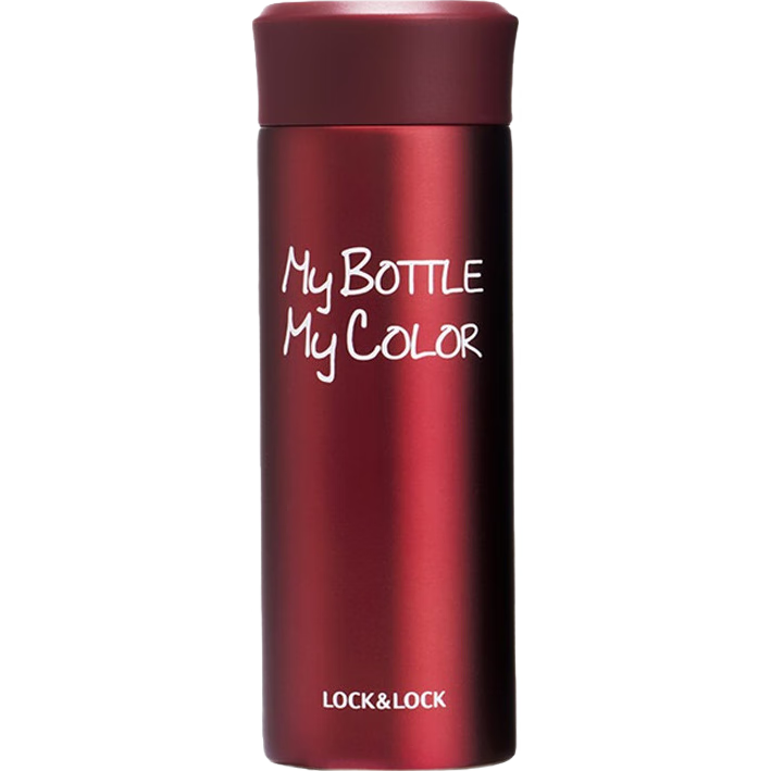 LOCK&LOCK Colorful Insulated Mug for Men And Women, Student Portable Cup, Business Travel Thermos, 390ml Red LHC4015R