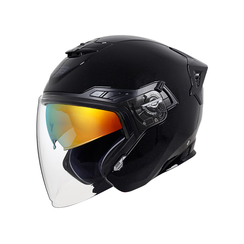GSB Motorcycle Helmet 3/4 Half Helmet Dual Visor 3C Certified All-Season Unisex G-263