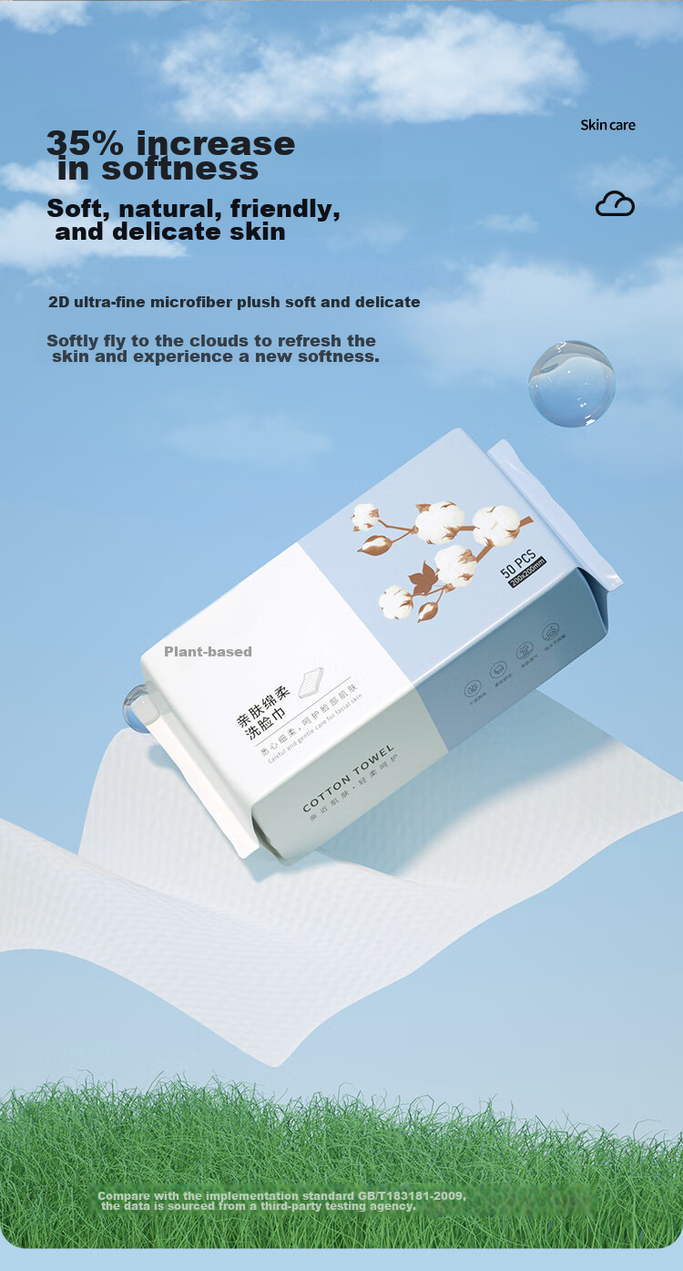 Zhiwuzhuyi Facial Cleansing Wipes, Disposable Soft Tissue Paper, Portable Face Wipes for Travel, Makeup Remover Wipes, Packaged in 5 Sets 4