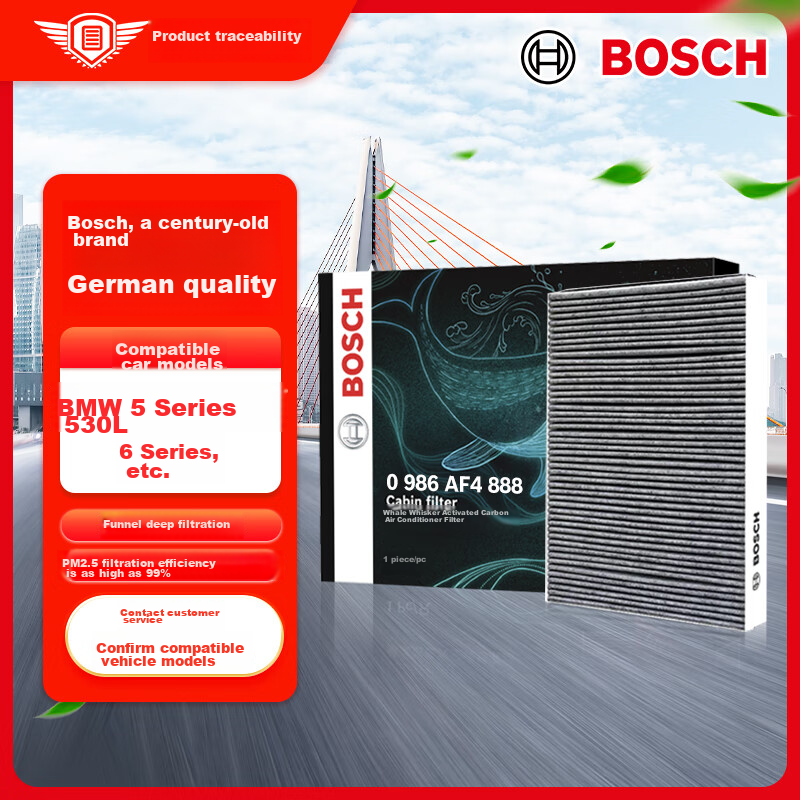 BOSCH Automotive Air Conditioning Filter Element 4888 Compatible with BMW 5 Series 520/525/530li/M5/M6 And Others
