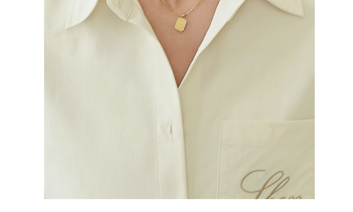 Chushen Spring And Autumn Long-Sleeve Shirt for Women, Turn-Down Collar, Embroidered Pockets, Versatile Commuter Blouse Top S143C2027 25
