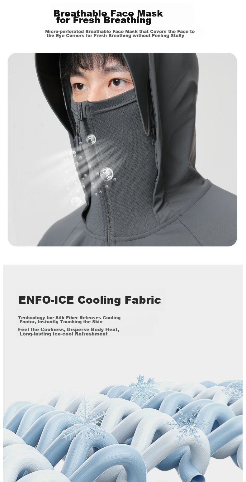 CAMEL Outdoor Sun Protection Clothing for Men And Women, Professional UPF50+, Ice Silk Cool-Feeling Breathable Sun Protection Garment [Kakashi] V121A 4