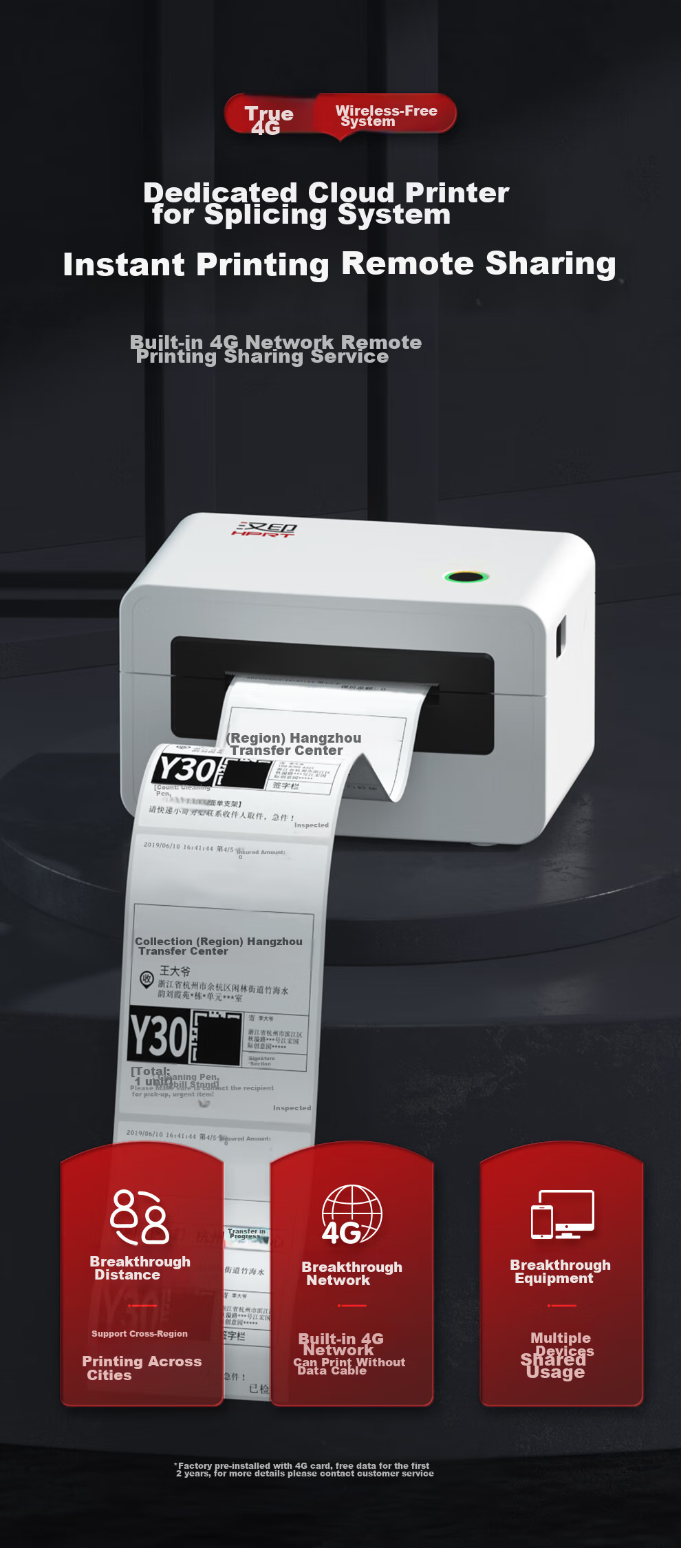 HPRT N31XE Series Cloud Express Printer, Thermal Shipping Label Universal Portable Wireless Remote, Label Barcode Sticker-Specific Small Printing Machine 1