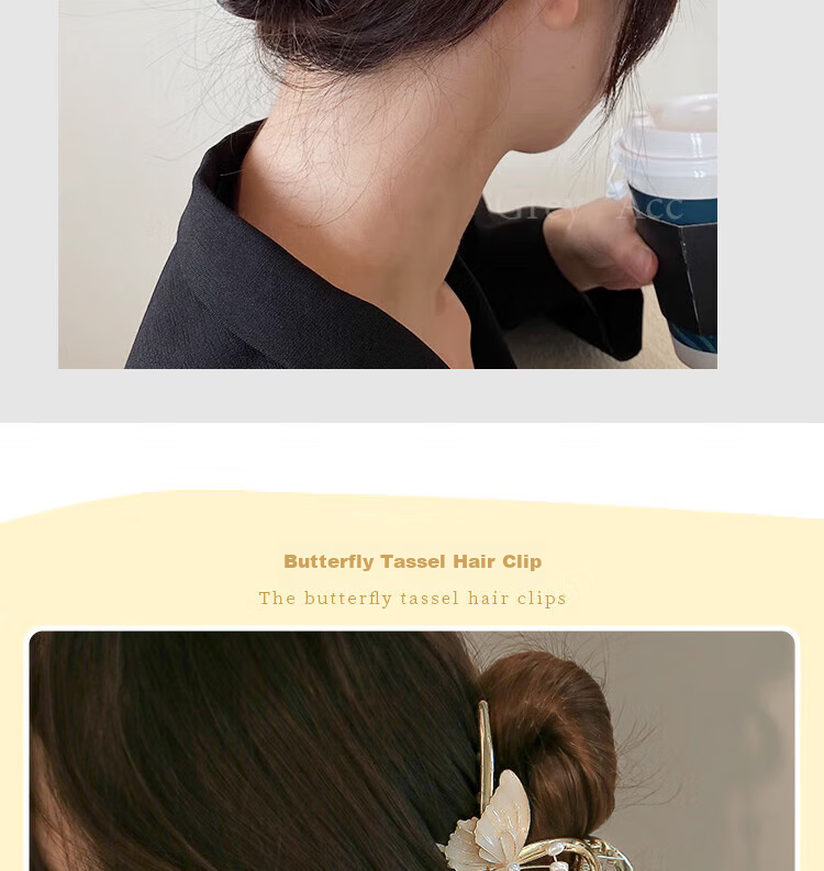 Dijing Wheat Ear Hair Clip, High-End 2026 Style, Side Bangs And Flyaway Hair Barrette, Shark Clip, Birthday Gift 16