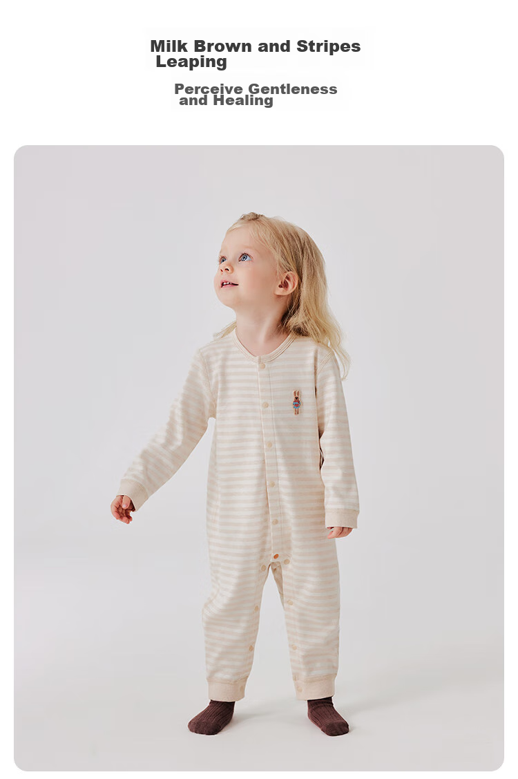Babylove Infant Romper Spring And Autumn Style, Pure Cotton Baby Onesie, Home Wear, Crawling Suit, Long-Sleeved Colored Cotton, Newborn Clothing 4