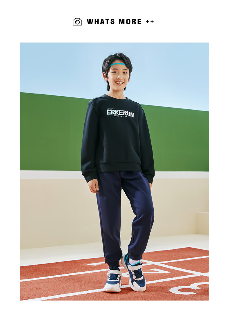 ERKE Children's Clothing, Boys And Girls Long Pants, Kids Thick Knitted Trousers, Warm, Black, Size 140 19