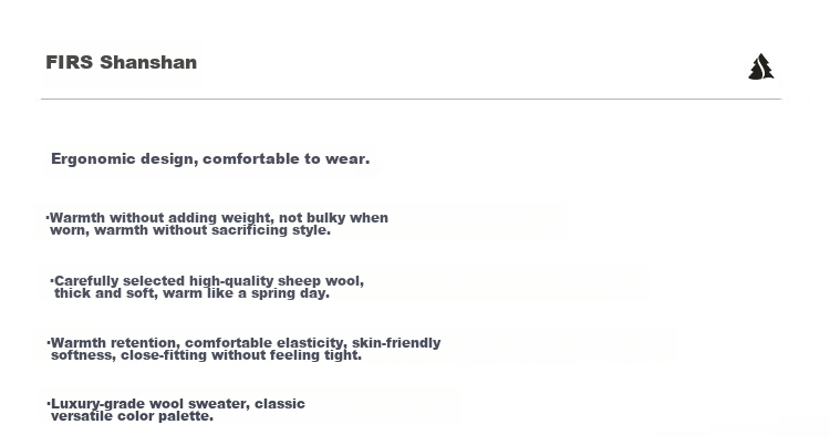 FIRS [100% Wool] Men's Sweater, Long Sleeve, Autumn Business Casual, Soft And Skin-Friendly Pullover Base Layer 2
