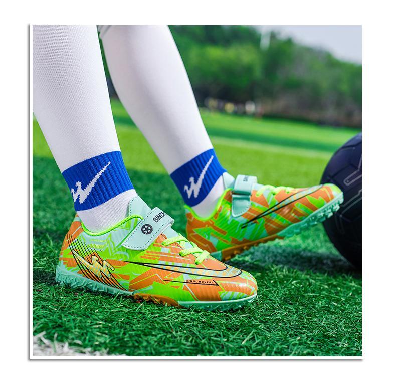 Shuangxing Children's Soccer Shoes, Youth Non-Slip Wear-Resistant Training Shoes for Boys And Girls, TF Turf Cleats, Lightweight All-Season Style for Artificial Turf 12