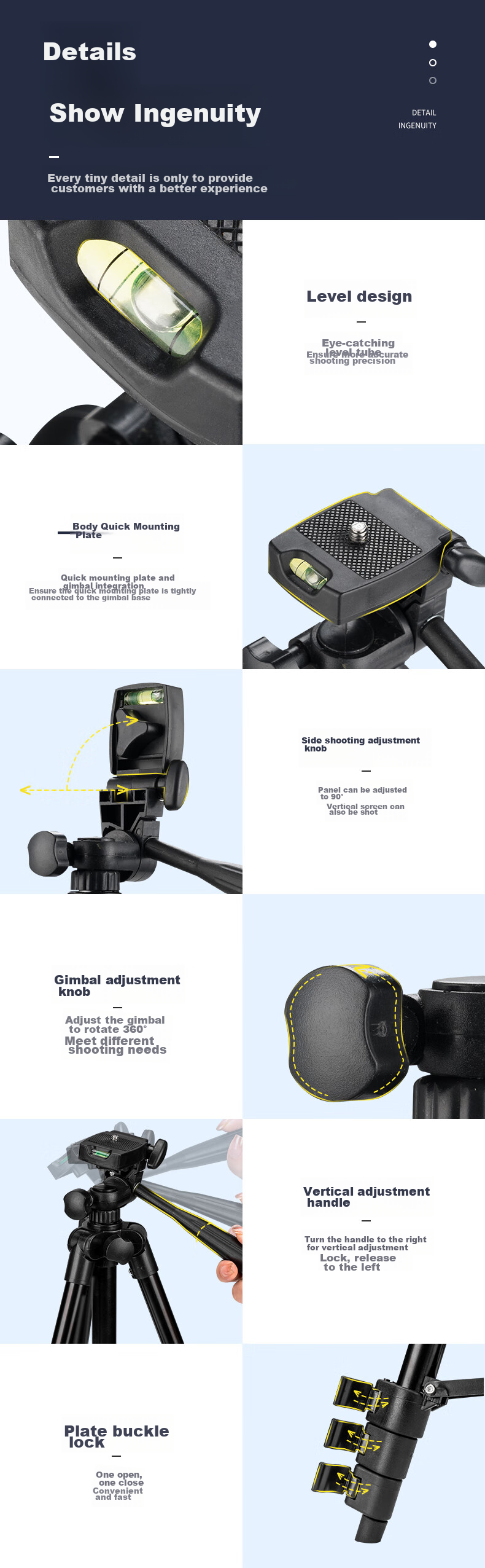 Weifeng WT-3110A Tripod for DSLR And Mirrorless Cameras, Portable Photography Stand, Mobile Phone Live Streaming Tripod, Outdoor Desktop Mini Tripod, Projector Stand 3