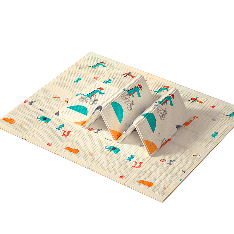 Beiboshi Babybox Crawling Mat, Infant Play Mat, XPE Thickened Double-Sided Foldable Floor Mat, 200*180*1cm