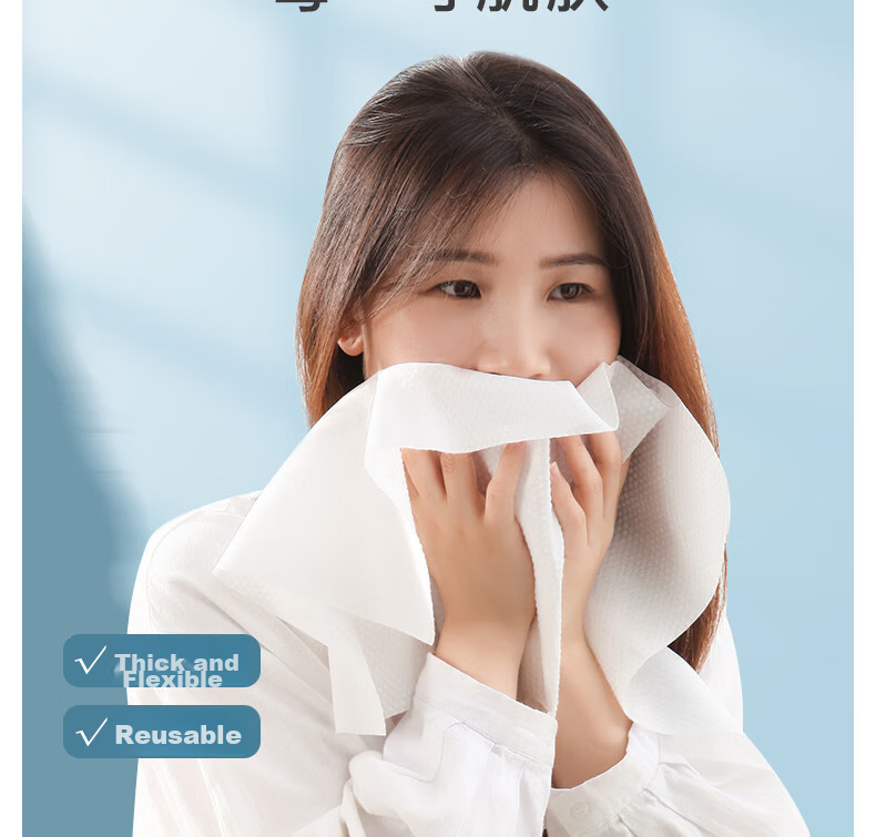 KING SHORE Disposable Towels, 20 Pack Face Towels for Travel Essentials, Pearl Pattern Thick Large Towels 30*50cm 7