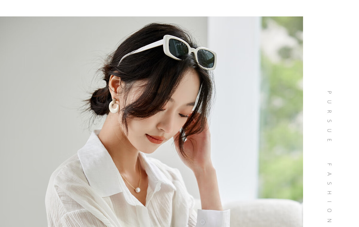 Chushen Thin Long-Sleeve Shirt for Women, Loose-Fitting Versatile See-Through Vacation Casual Jacket Top S144C2684 White L 16