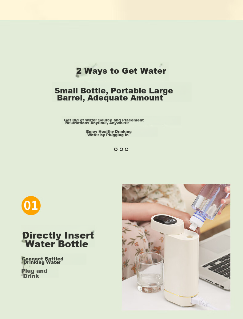 BGYAbogeya Popular Portable Hot Water Dispenser, Lightweight And Compact, 7 Temperature Settings, 8 Cup Capacity, 3rd Generation Large Screen Model 003 18