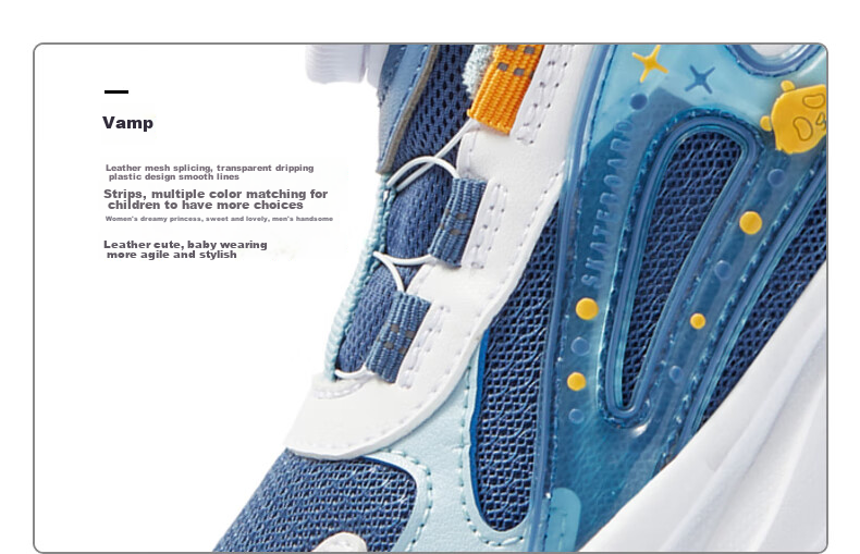 361° Children's Shoes, Kids' Sports Shoes, Fall 2025, Boys And Girls Lightweight Rebound Dial Casual Shoes, Blue, Size 33 46