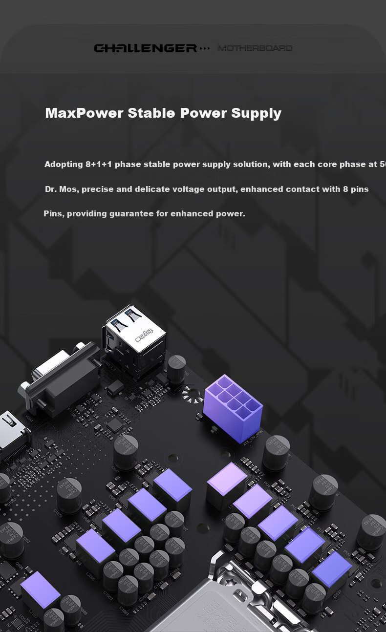 MAXSUN MS-Challenger B760M D5 Motherboard for Gaming, Supports DDR5 CPU 12600KF/13400F/14600KF (Intel B760/LGA 1700) 3