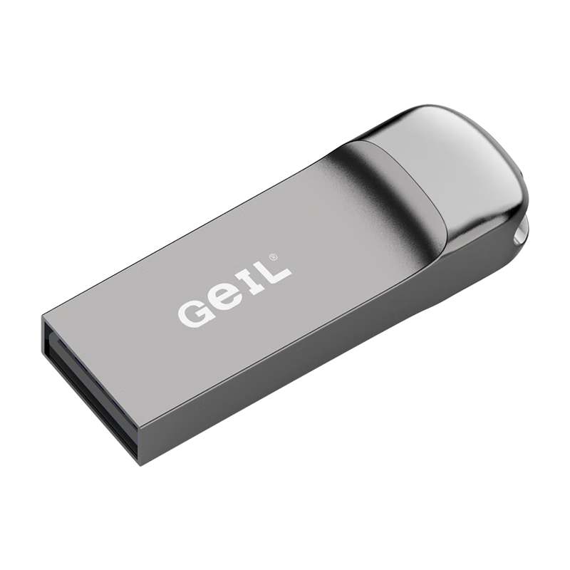 GEIL 32GB USB2.0 Flash Drive, Mini Version, Gray Metal Case, Car USB Drive, Office Study Business Universal Flash Drive, GS60 Series