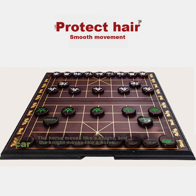 FORTHGOER Magnetic Chinese Chess Set with Premium Wooden Board And Magnetic Pieces, Dual-Use Chess Set AX-8 Father's Day Gift