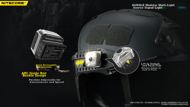 NITECORE NU06 LE Signal Light, Bicycle Safety Light, Night Riding Helmet Warning Light 6