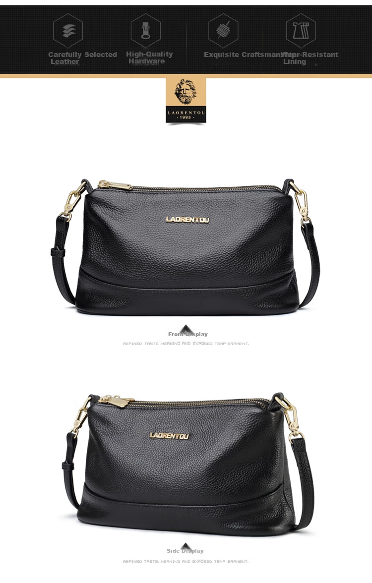 Laorentou Top-Grain Leather Women's Handbag, Large Capacity Mom Bag, Shoulder Crossbody Bag, Girlfriend Valentine's Day Gift for Wome 12